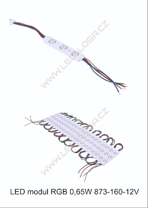 LED modul RGB 0,65W 873-160-12V