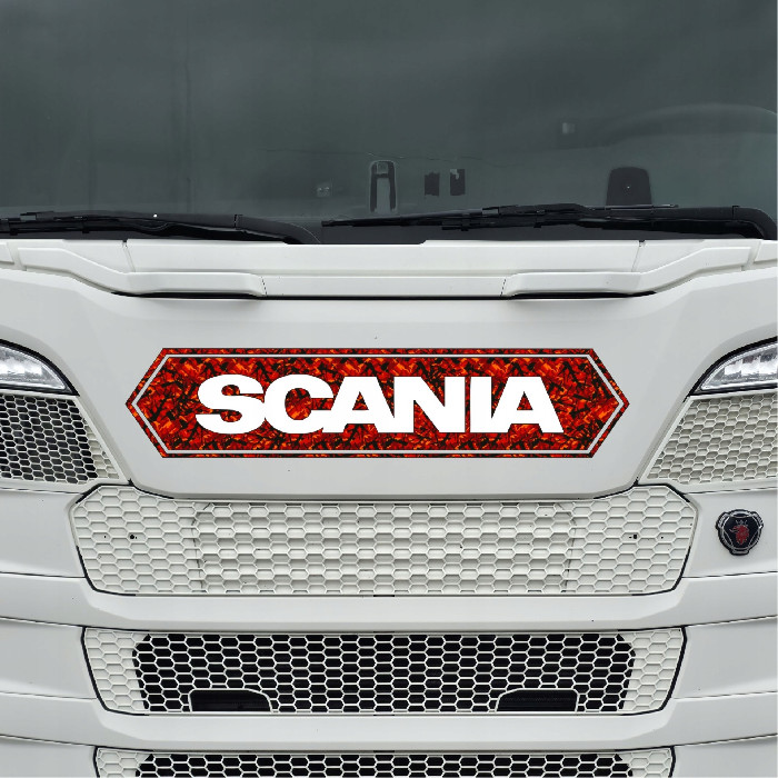 Samolepka Premium Dánska plyš červená